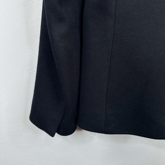 J. Crew Black Open Front Collarless Blazer - Picture 2 of 7